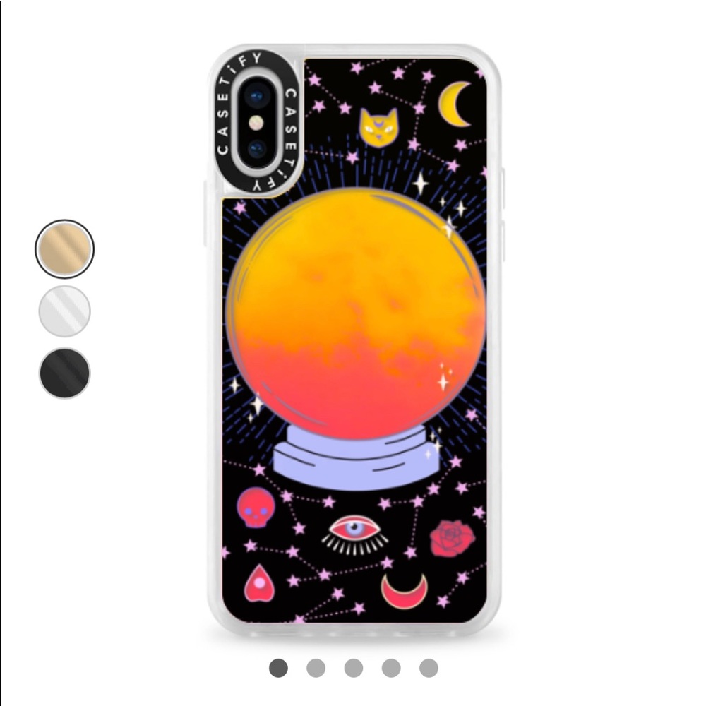 New Casetify Case Crystal Ball Neon Sand IPhone XS